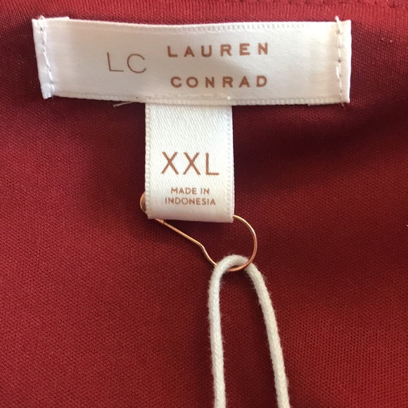 NEW LC Lauren Conrad Sequin Puff Sleeve Wrap Top - Picture 7 of 8